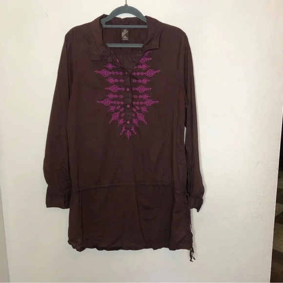 Prana Brown and Pink Dress Size Medium - Picture 1 of 6